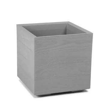 Kwietnik KARO 40x40 deska wood - szary - Lamela