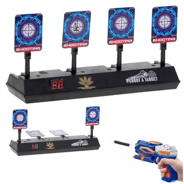 TARCZA ELEKTRONICZNA DO NERF WYRZUTNI STRZELANIA CYFROWY LICZNIK 4 CELE
