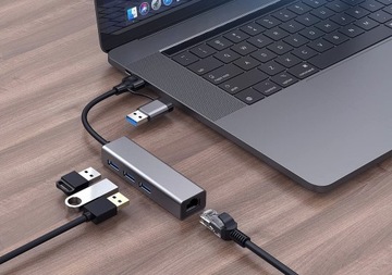 Концентратор 3x USB C 3.0 3.1 MacBook iMac Thunderbolt 3