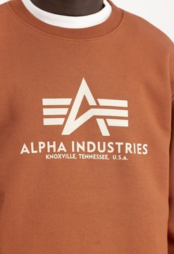 Alpha Industries Basic sveter orieškovo hnedý XL