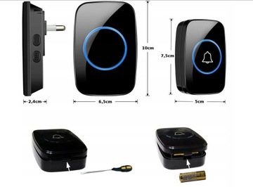 БЕСПРОВОДНОЙ ВОДОНЕПРОНИЦАЕМЫЙ 300M IP44 ДВЕРНОЙ ЗВОНОК ДАЛЬНЕГО РАССТОЯНИЯ