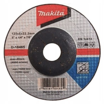 TARCZA SZLIFIERSKA DO METALU 125X6 MAKITA 10SZT.