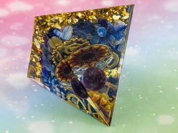 ПИРАМИДА ОРГОНИТ АМЕТИСТ ЦИАНИТ КИАНИТ МЕДЬ ГАРМОНИЯ ЧАКРА РЕЛАКСАЦИЯ 5см