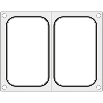 Matryca forma do zgrzewarek MCS na dwie tacki pojemniki 178x113 mm - Hendi