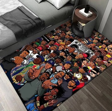 DYWAN MŁODZIEŻOWY DO POKOJU HIP HOP RAP KRESKÓWKA