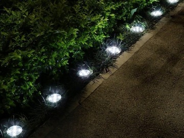 Подключаемый солнечный светильник SOLAR GARDEN LAMP, GROUND, серебристый, 12,6 см, 8 шт.