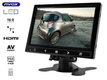 Monitor LED 7cali HD HDMI VGA AV 12V... (NVOX HM72
