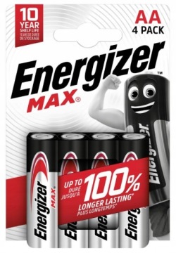 ЩЕЛОЧНЫЕ БАТАРЕЙКИ ENERGIZER AA MAX 8 ШТ. LR6
