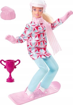 BARBIE LALKA SPORTY ZIMOWE SNOWBOARDZISTKA