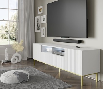 Ravenna B 200 2D2S Тумба под телевизор, каркас белый матовый, PLN