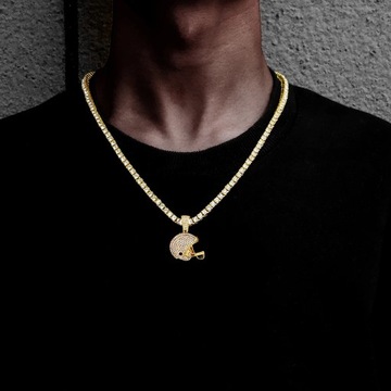 Ожерелье с подвеской в ​​виде шлема американского футбола Изготовление ювелирных изделий из мяча для регби