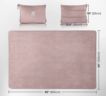 ТУРИСТИЧЕСКОЕ ОДЕЯЛО, ПОДУШКА ДЛЯ ПУТЕШЕСТВИЯ 2в1, ДЛЯ САМОЛЕТА