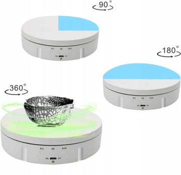 ДИСПЛЕЙ ВРАЩАЮЩАЯСЯ НА 360° ПОДСТАВКА БЕСШУМНАЯ 3 РЕЖИМА БЕЛАЯ