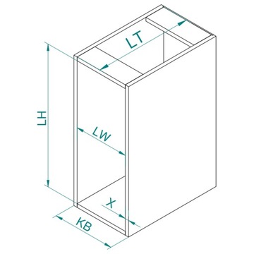 Kosz cargo 20cm 2p. 200 z systemem jezdnym cichy domyk Variant Multi REJS