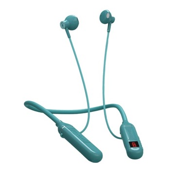 Słuchawki douszne Bluetooth 5.2 z pałąkiem na szyję, lekkie, zielone