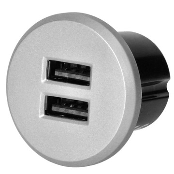 2x USB ЗАРЯДНЫХ УСТРОЙСТВА, ВСТАВЛЕННЫХ В СТОЛ, 5В/3,4А, 1,8м