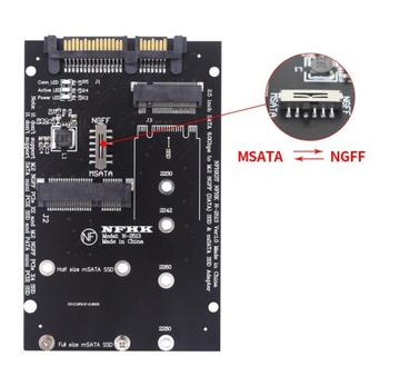 Карта адаптера M.2 NGFF MSATA SSD на 2,5-дюймовый SATA 3.0