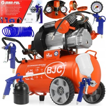 KOMPRESOR sprężarka BJC 50L 3 HP 2 tłoki 10 BAR !!