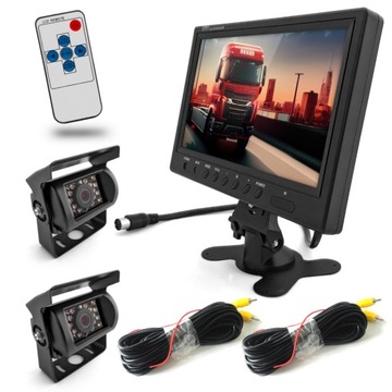 2x KAMERA COFANIA MONITOR 9 CALI BUS TIR DIODY IR