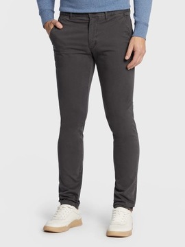 Spodnie męskie TOMMY HILFIGER chinosy grafitowe slim-fit 33/34