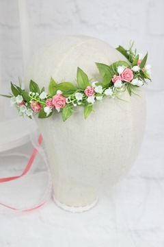 Свадебный венок для причастия, розы, украшение для волос