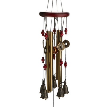 Drewniane dzwonki wietrzne ogrodowe Windchime 4 tuby