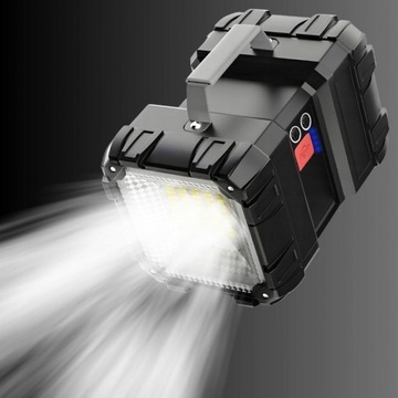 МОЩНЫЙ ДВУХСТОРОННИЙ АККУМУЛЯТОРНЫЙ СВЕТОДИОДНЫЙ ФОНАРЬ ПОИСК ЦВЕТНЫЙ МОЩНЫЙ СВЕТ