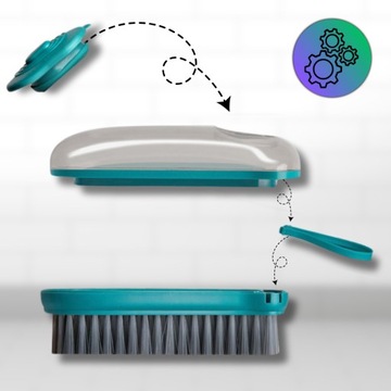 Многофункциональная щетка для чистки обуви с мягким дозатором жидкости.