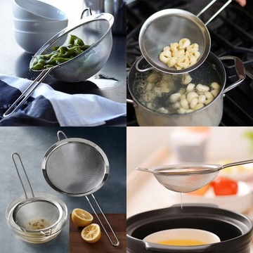 СТАЛЬНЫЕ КУХОННЫЕ ФИЛЬТРЫ, ФИЛЬТР, ДУРШРУГ, СИФТЕР, НАБОР СИФТЕРОВ 3 шт. #93