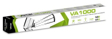 ANTENA DVB-T2 DO TV NAZIEMNEJ AKTYWNA MUX 160km ZESTAW 3TV VAYOX +KABEL 30m