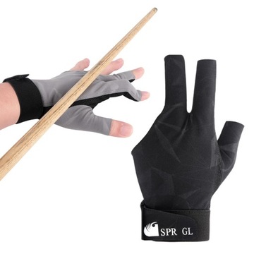 Бильярдная перчатка с тремя пальцами, левая рука, перчатка для подачи кия.