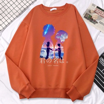 Simple Casual Woman Pullovers Your Name Anime Prin