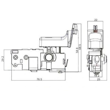 ПЕРЕКЛЮЧАТЕЛЬ сверлильного станка для ударной дрели GBH 2-26 2-28