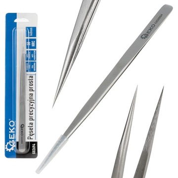 PRECYZYJNA PROSTA PĘSETA PINCETA METALOWA UNIWERSALNA GEKO