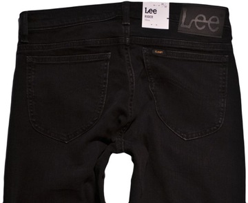 LEE spodnie TAPERED regular BLACK jeans RIDER _ W28 L32