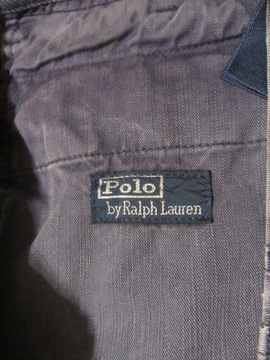 POLO RALPH LAUREN fioletowe męskie spodnie przeszycia naszywki _ 31/32