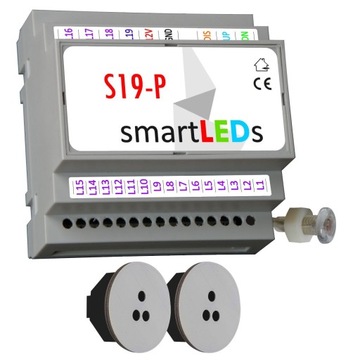 Светодиодный лестничный контроллер SmartLEDs S19-P, тип WAVE + световой зонд