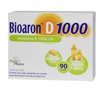 Bioaron Witamina D 1000j.m. 90 kapsułek