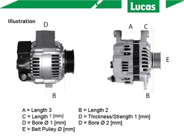 Генератор 12 В LUCAS LRB00507 8200054588