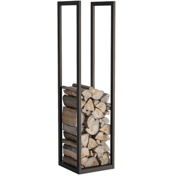 Stojak na drewno kominkowe LOFT czarny 120cm