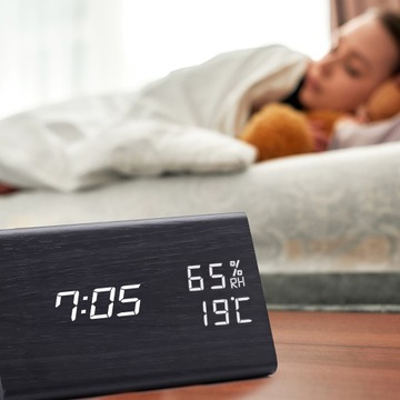 БУДИЛЬНИК ЭЛЕКТРОННЫЕ ЧАСЫ ТЕРМОМЕТР ЦИФРОВОЙ БУДИЛЬНИК СТАНДАРТНЫЕ ЧАСЫ БЕСШУМНЫЕ