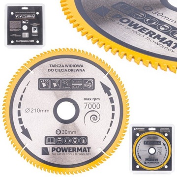 TARCZA WIDIOWA DREWNA PIŁY PIŁA 210 x 30 mm 100Z