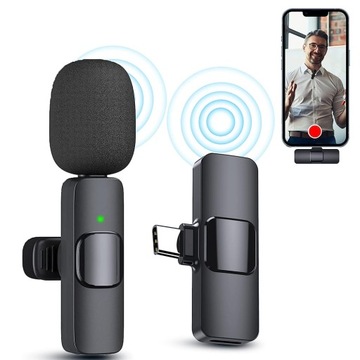 BEZPRZEWODOWY MIKROFON KRAWATOWY Typ USB-C