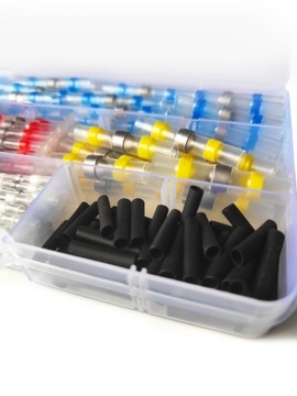 Трубные соединители, термоусадочная трубка с жестью, кабельные соединители, набор 260 шт.