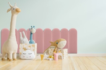 Мягкая стеновая панель VELOR FENCE 20x80 Цвет РОЗОВЫЙ