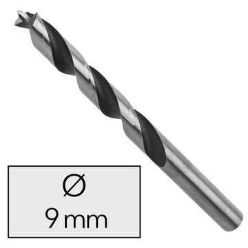 Профессиональное спиральное сверло по дереву FI 9 мм
