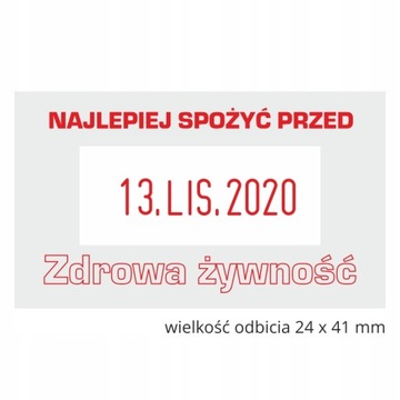 Datownik SZKIELETOWY 41 x 24 mm + GUMKA GRATIS