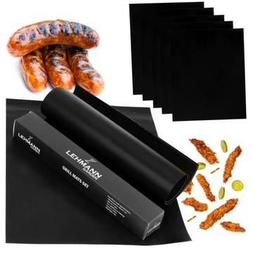 НАБОР ДЛЯ ГРИЛЯ LEHMANN КОВРИКИ 5 шт. ПЕРЧАТКИ ДЛЯ ЩЕТКИ ДЛЯ ГРИЛЯ