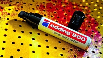 Marker permanentny edding 800 ścięta czarny x3
