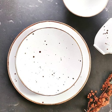 Serwis obiadowy porcelana 6 osób ALUMINA MIX WHITE zestaw komplet talerzy